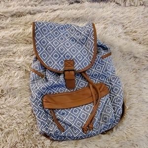 Fun Aztec blue and white Madden girl backpack